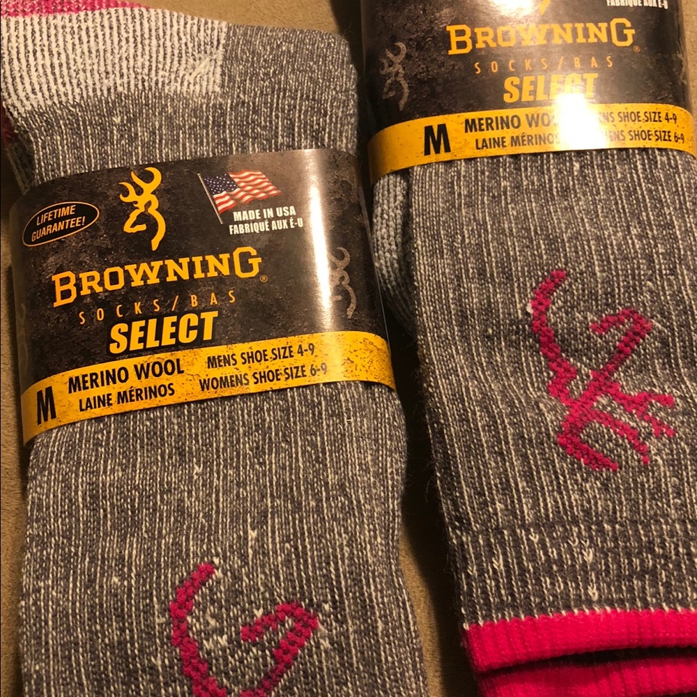 Browning Select 85% Merino Wool Socks~2 Pair
